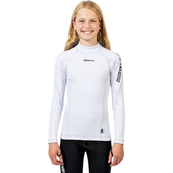 2026 Gul Junior UV-bescherming Lycra-vest Met Lange Mouwen RG0344-WHWH - White